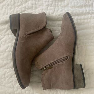Brown Suede Booties